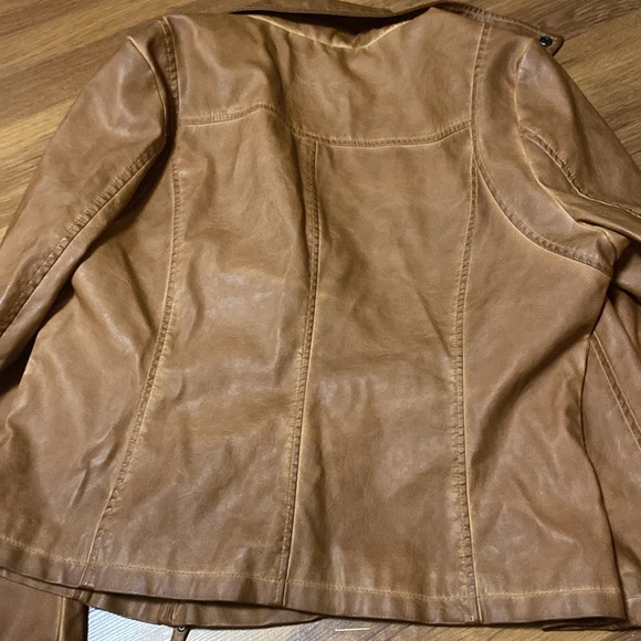 Brown Vegan Leather Max Studio XL Jacket - Picture 6 of 7
